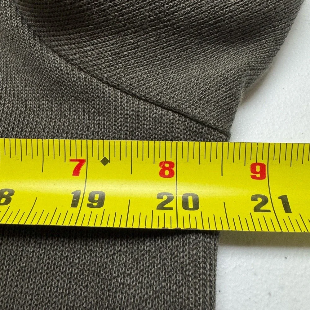 Hugo Boss Sweater Mens Medium Olive Green Mock Neck Snap Placket Regular Fit - Picture 10 of 12